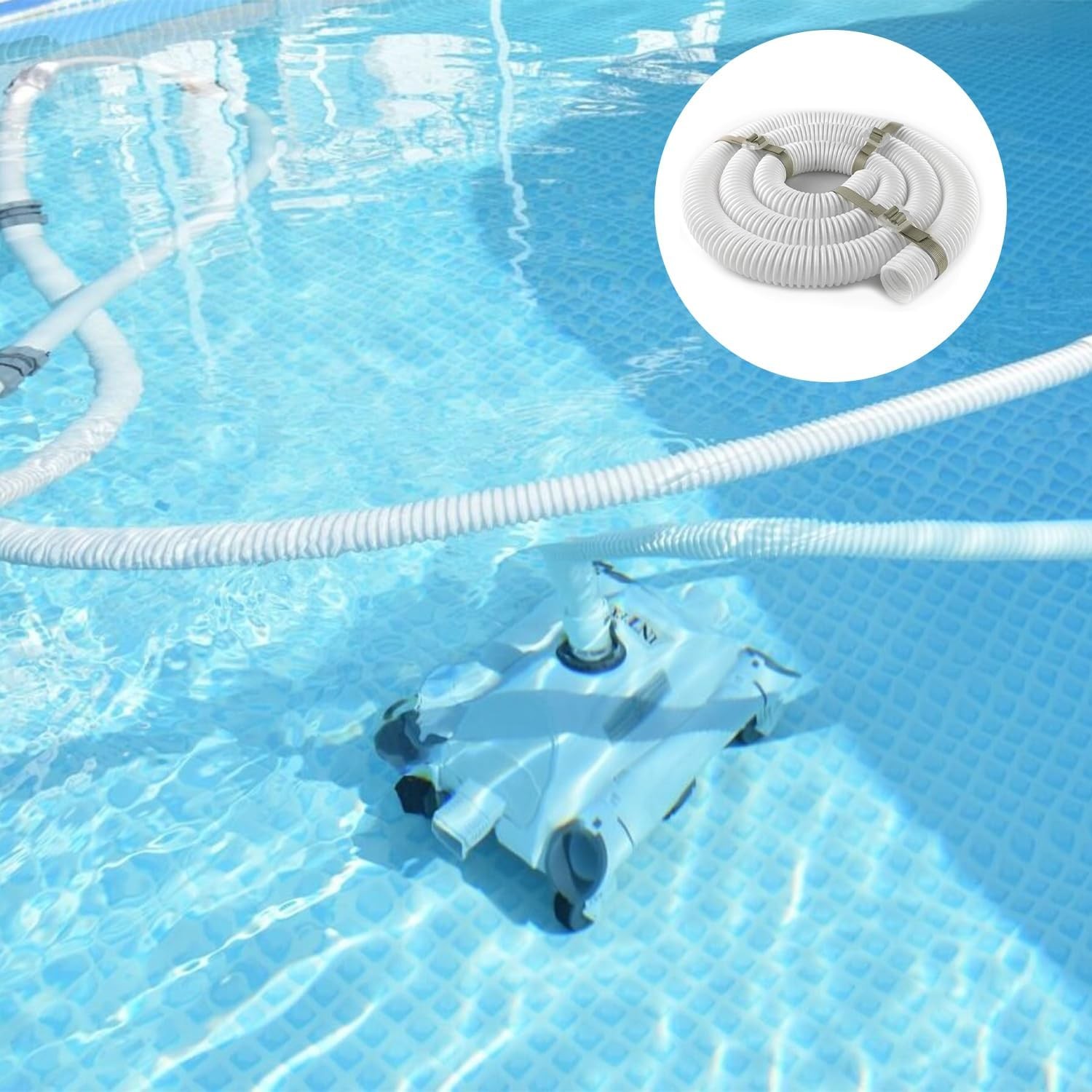 2 Pcs 9-100-3102 6Ft Feed Hose for Polaris 360 Cleaner White
