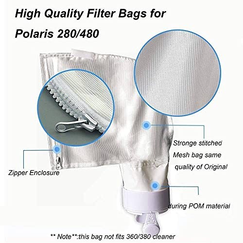 Nylon Mesh Pool Cleaner All Purpose Bag – Fits 2 Pack Zipper Bags