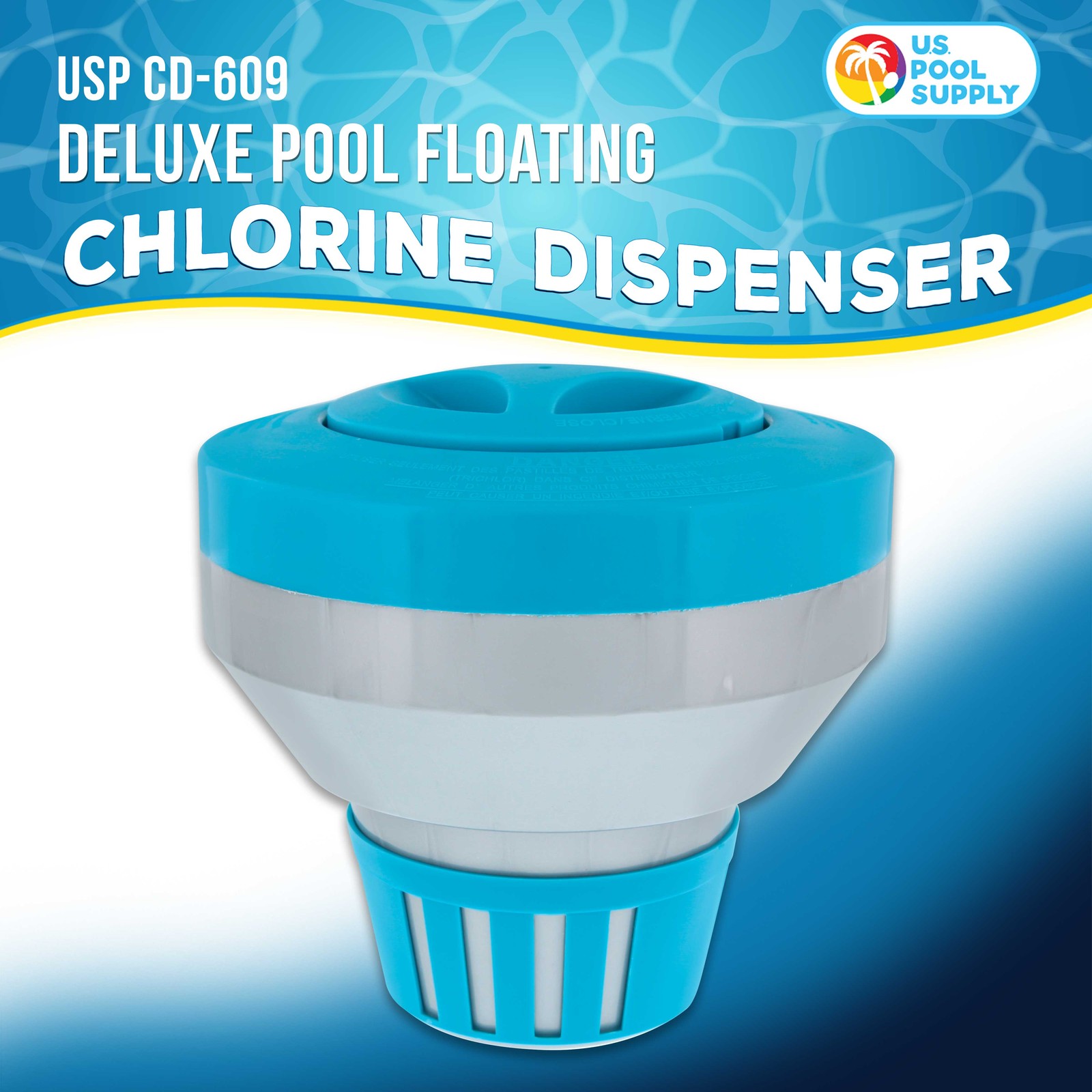 U.S. Pool Supply Deluxe Pool Cleaner Floater Dispenser for 3&Prime; Tablets
