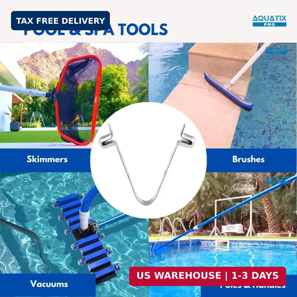 Aquatix Pro Stainless Steel Pool Butterfly V Clips, 6 Pack, Strong Replacement A