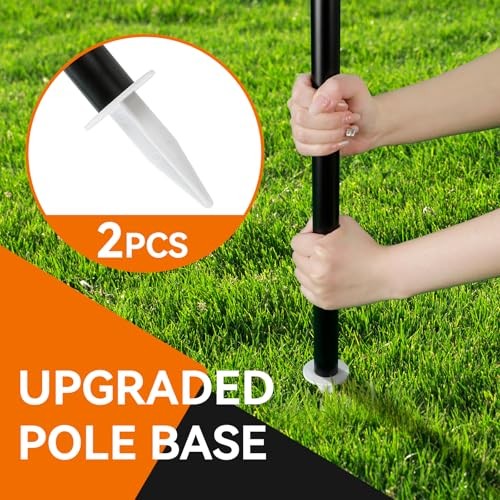 12ft Black Anti-Sagging Badminton Net Set for Backyard Beach