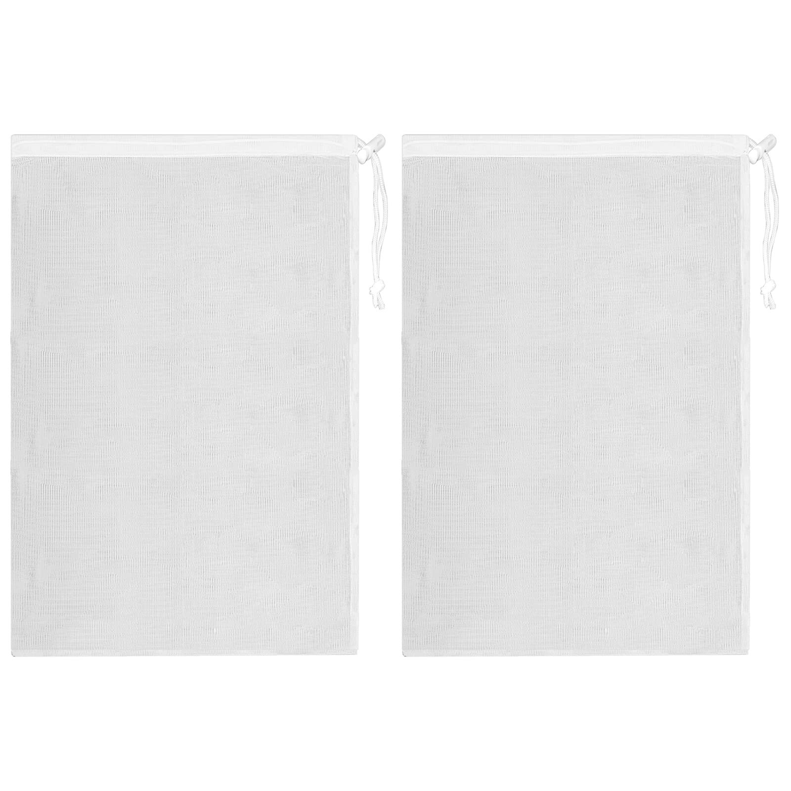 2 Pack 24×16 Inch Pool Leaf Vacuum Net Bag Replacement for Swimming Pool