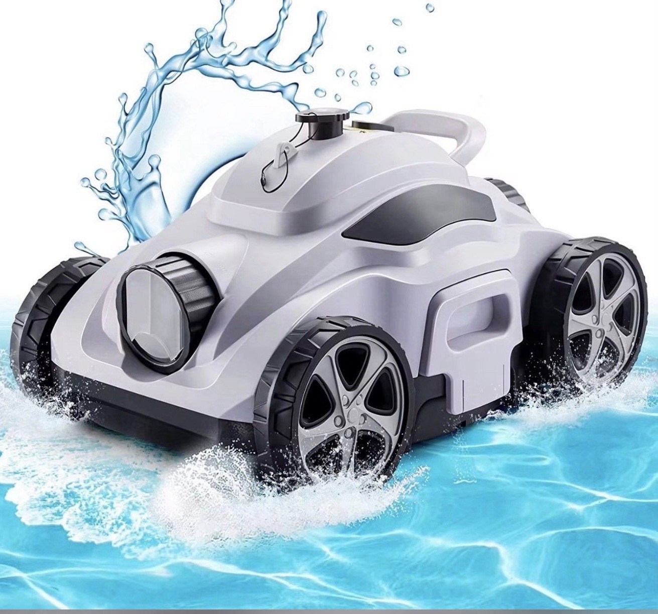 Cordless Robotic Pool Cleaner MF-PC01 Flat Bottom, 110 mins 0.9 gal 2642 GPH