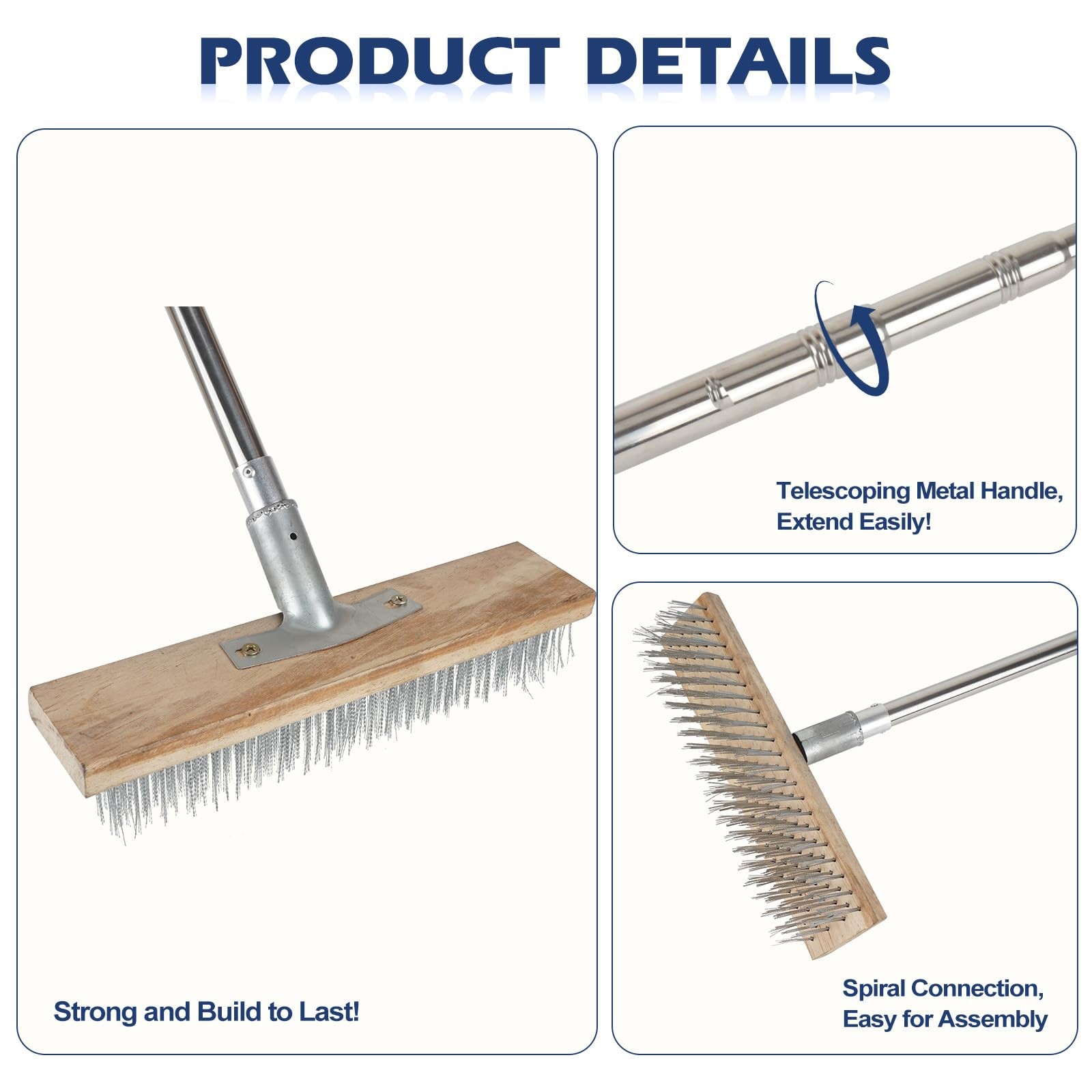 Floor Scrub Brush, Deck Brushes for Scrubbing Heavy Duty, Concrete Scrubber O…