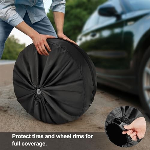 Seasonal Tire Cover – Spare Tire Bag with Handle, Heavy Duty Winter Wheel