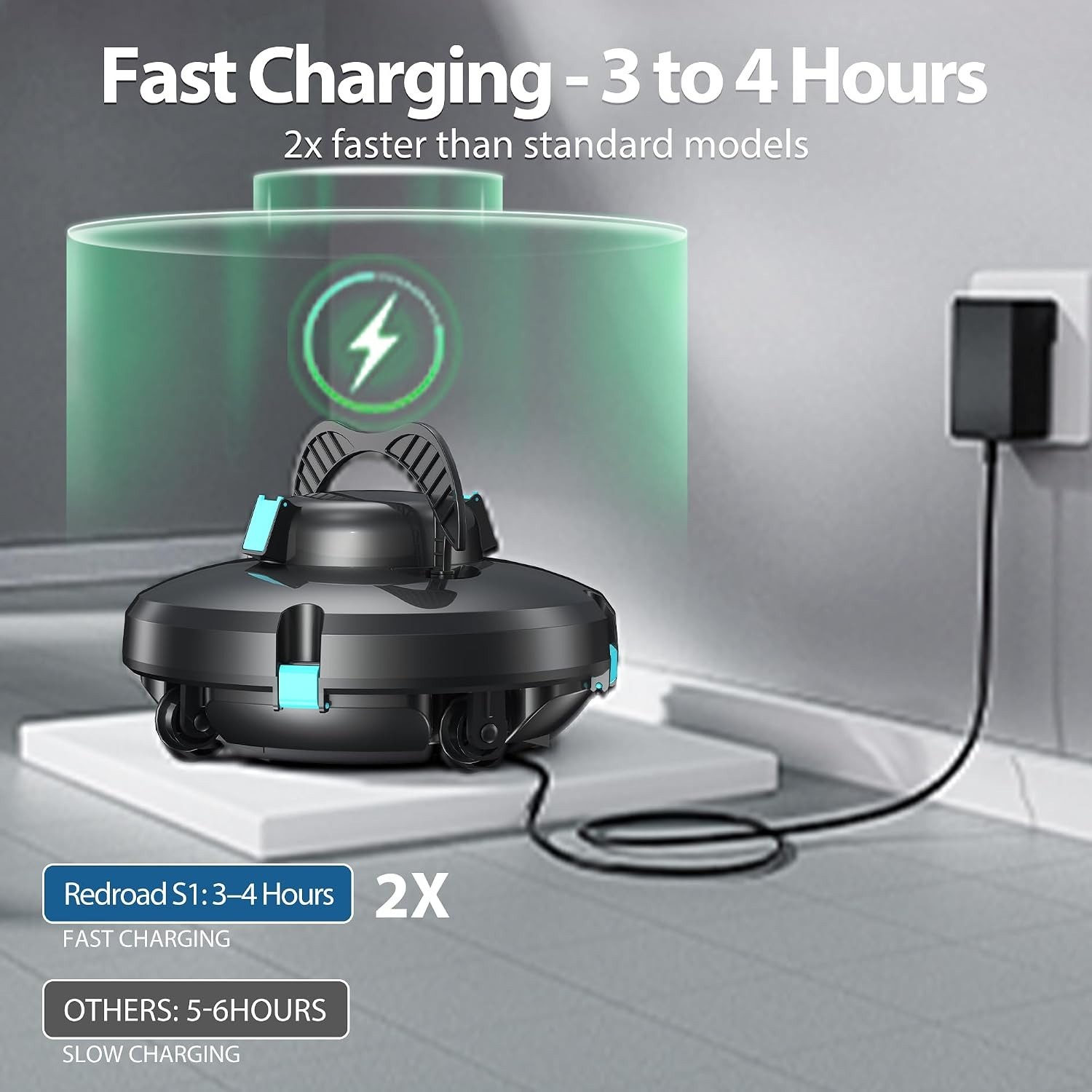 Automatic Pool Vacuum with Powerful Suction – Ideal for Pools Up to 1200 Sq.Ft