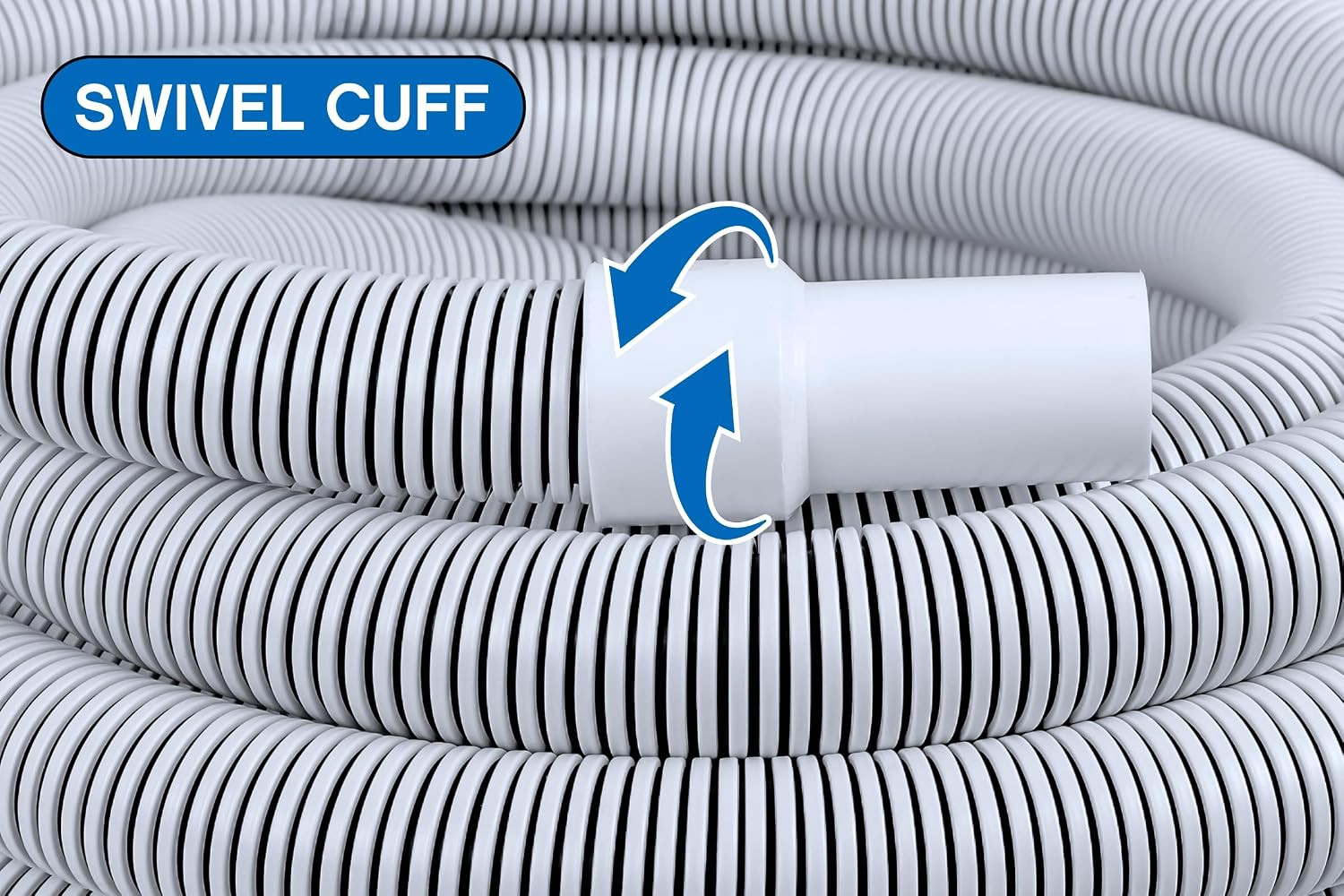 Poolmaster 1.5&Prime; x 35&prime; In-Ground Above Pool Vacuum Hose with Conversion Adapter