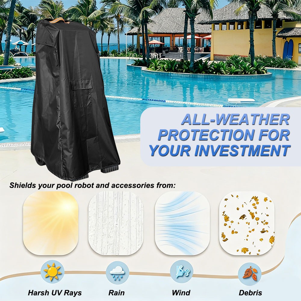 Robotic Pool Cleaner Caddy Cover Outdoor Waterproof Vacuum UV Dust Protector