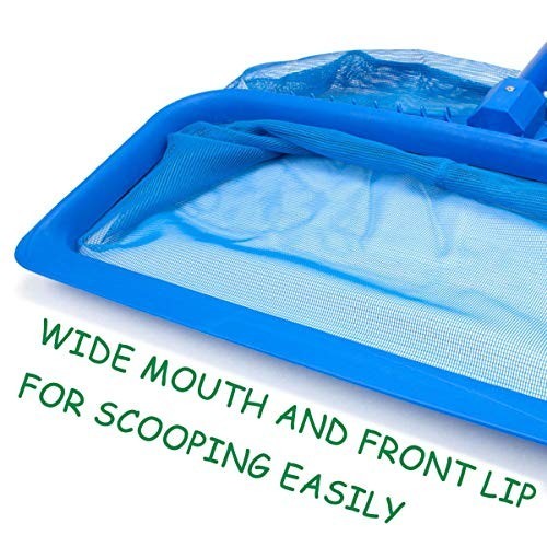 Pool Skimmer Net Heavy Duty Leaf Rake Fine Mesh Deep Bag Catcher for Swimming