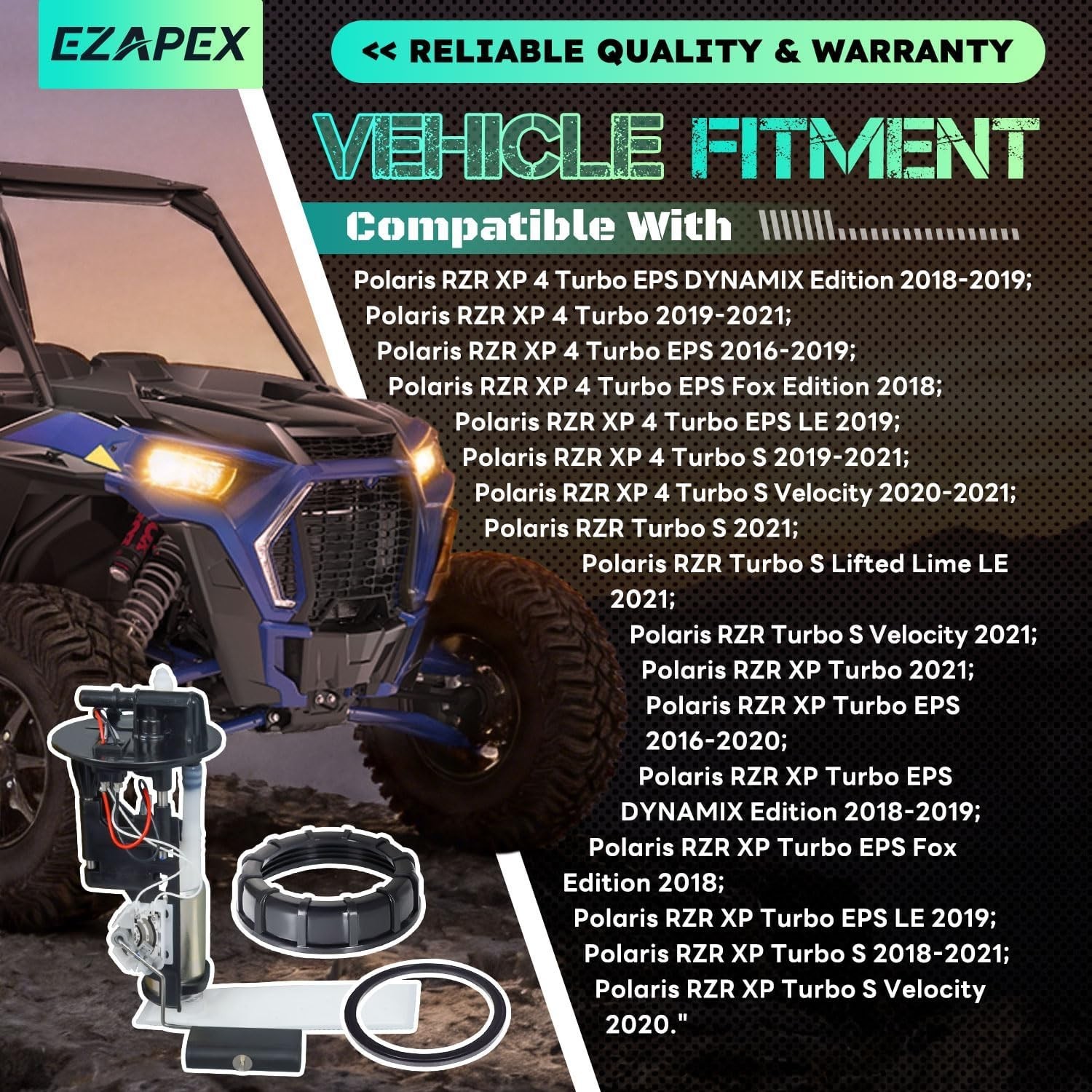 Fuel Pump Assembly 2208060 2206261 Compatible With Polaris RZR XP 1000 EVAP