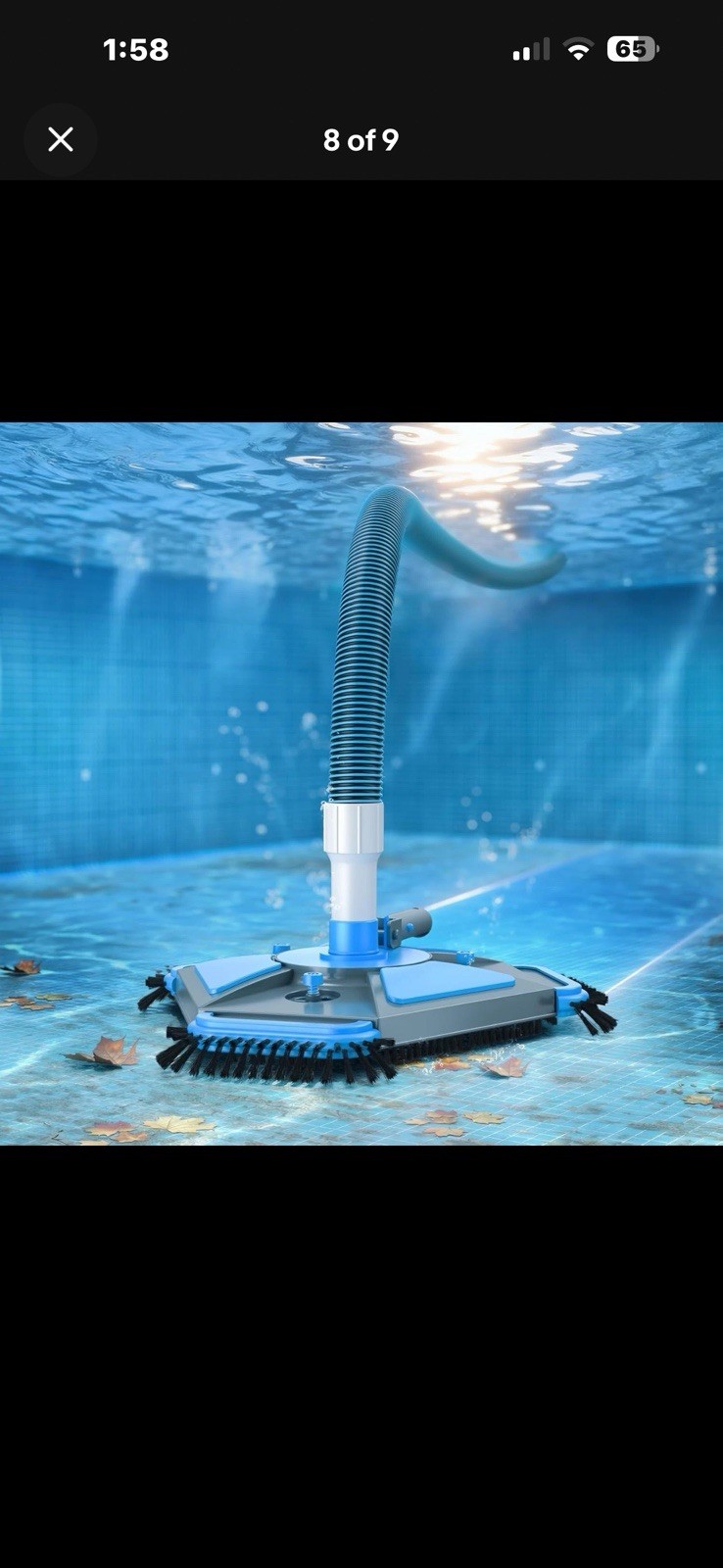 Upgrade Pool Vacuum Head with Side Brush & 360° Swivel Cuff, Heavy Duty Manual K