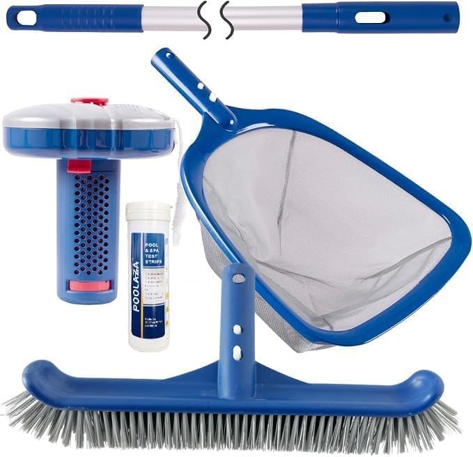 5-in-1 Pool Cleaning Kit for Above Ground & Inground Pools – Comprehensive Care