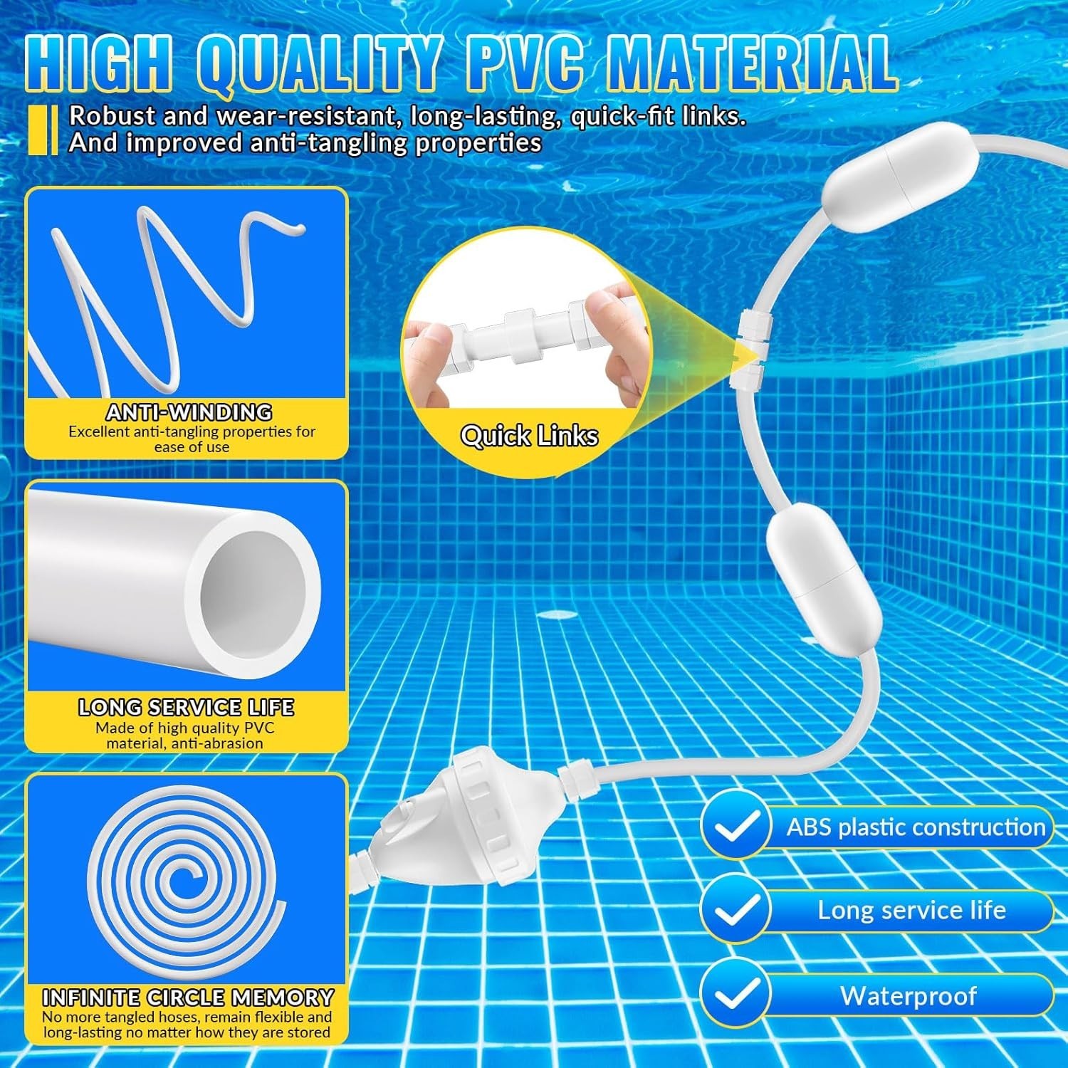 Pool Cleaner Feed Hose Replacement for Polaris 280, 380, 180, 3900