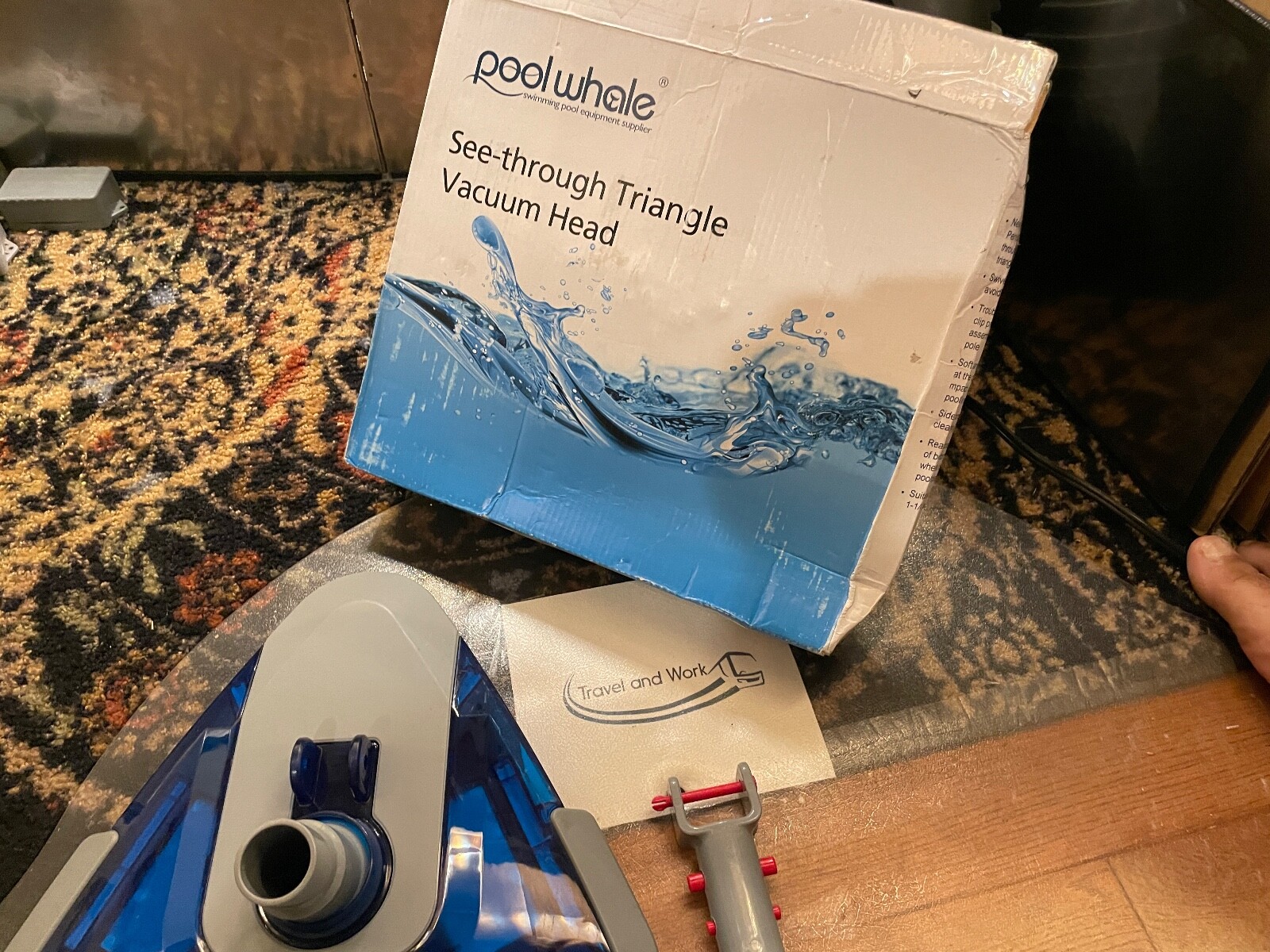 Pool Whale Triangle Pool Vacuum Head with Swivel, 11&Prime; Wide Swimming Pool Clean