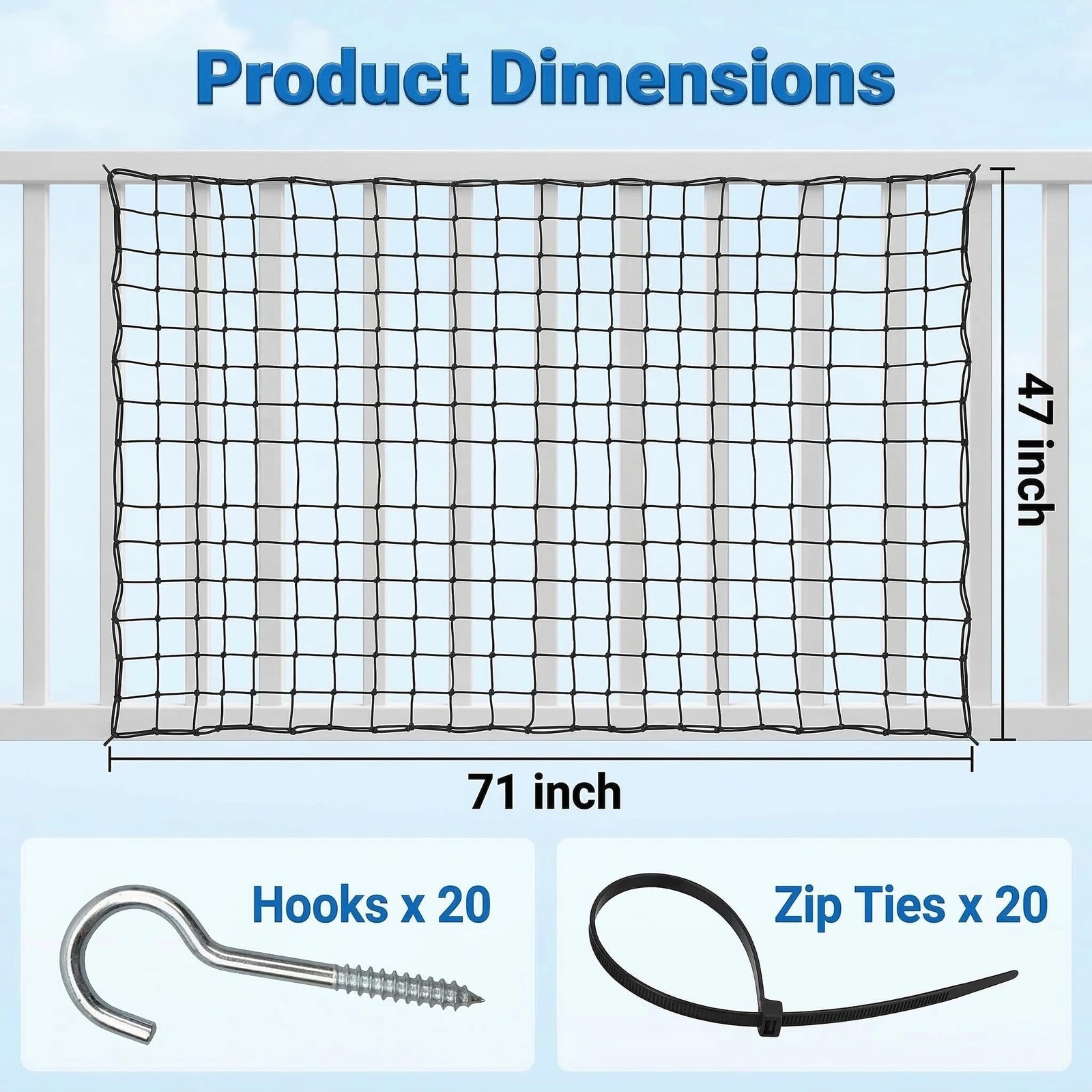 Extra Large Pool Float Storage Net, 71 »×47 » Hanging Swimming Pool Organizer…
