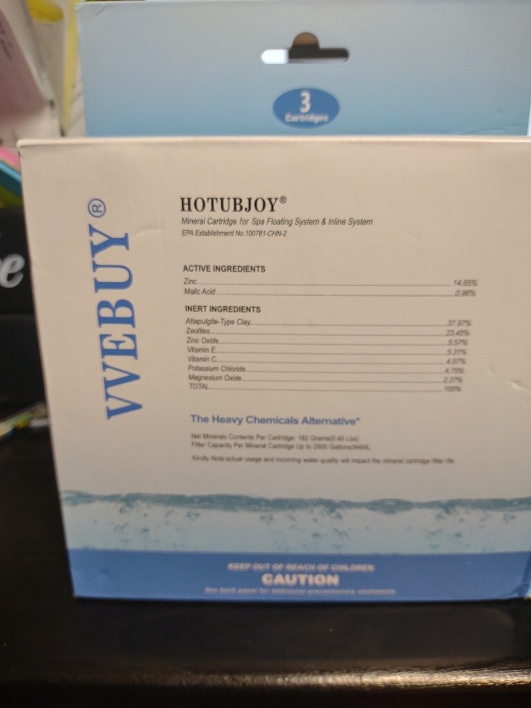 3 HOTUBJOY Hot Tub Filters Spa Mineral Cartridge Sticks VVEBUY New in Box