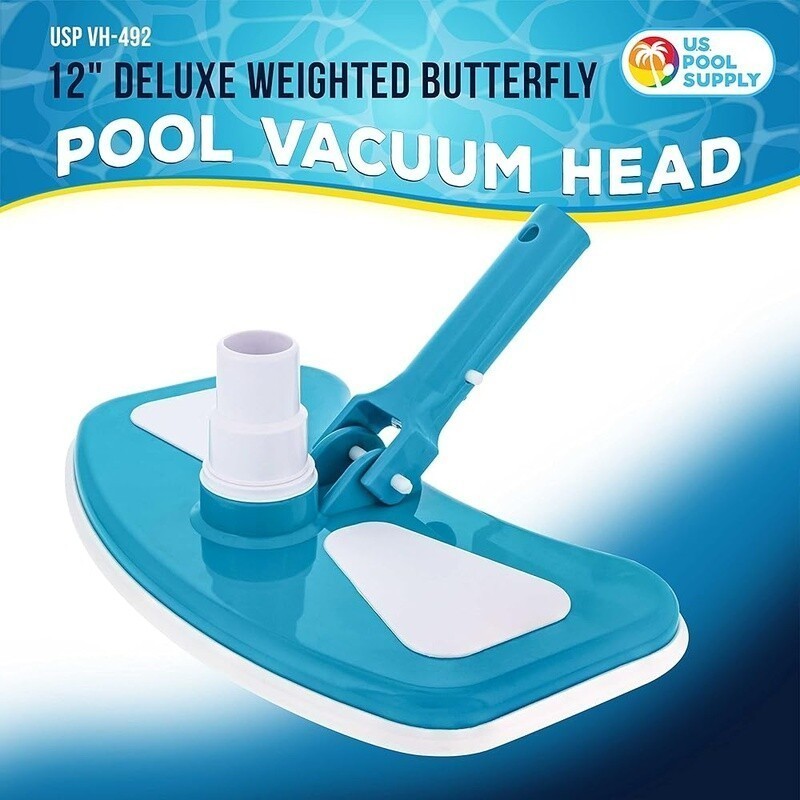 12&Prime; Weighted Butterfly Pool Vacuum Head Swivel Hose Above Ground in-Ground Safe