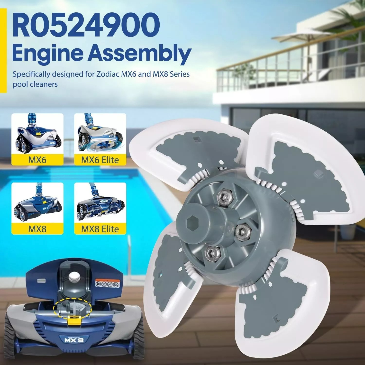 R0524900 Engine Assembly for Zodiac MX8 MX8EL Elite Automatic Suction Side Pool