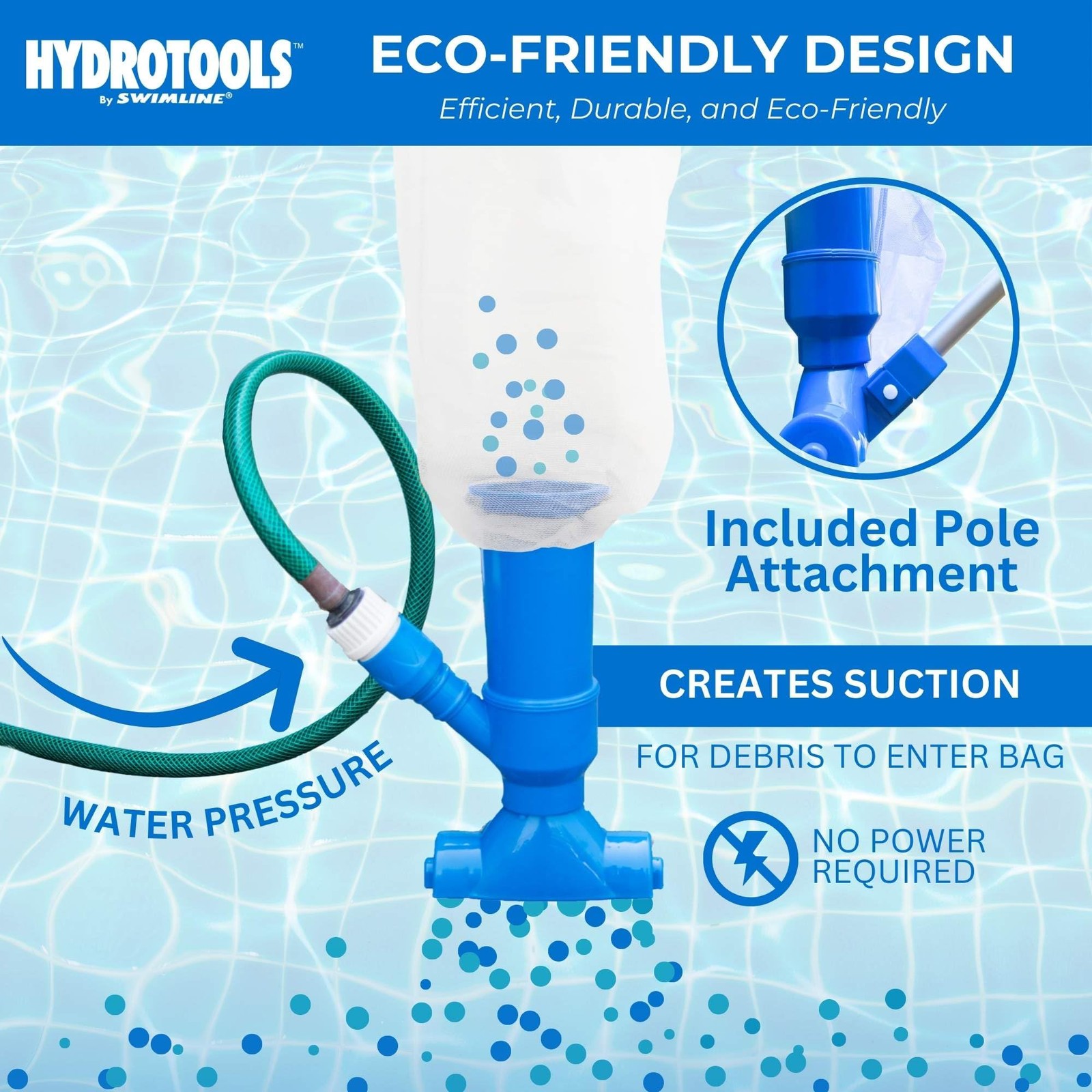 SWIMLINE HYDROTOOLS Venturi Pool Jet Vacuum – Compact One Size, Mini