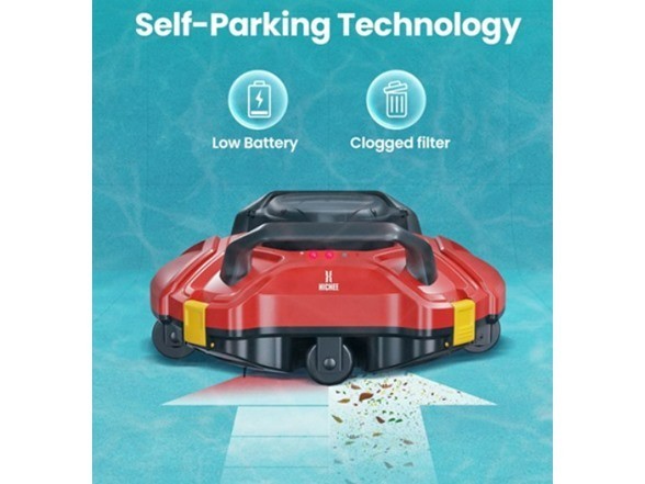 HICHEE P1 Cordless Robotic Automatic Pool Cleaner, 900 sq ft. Battery – NEW
