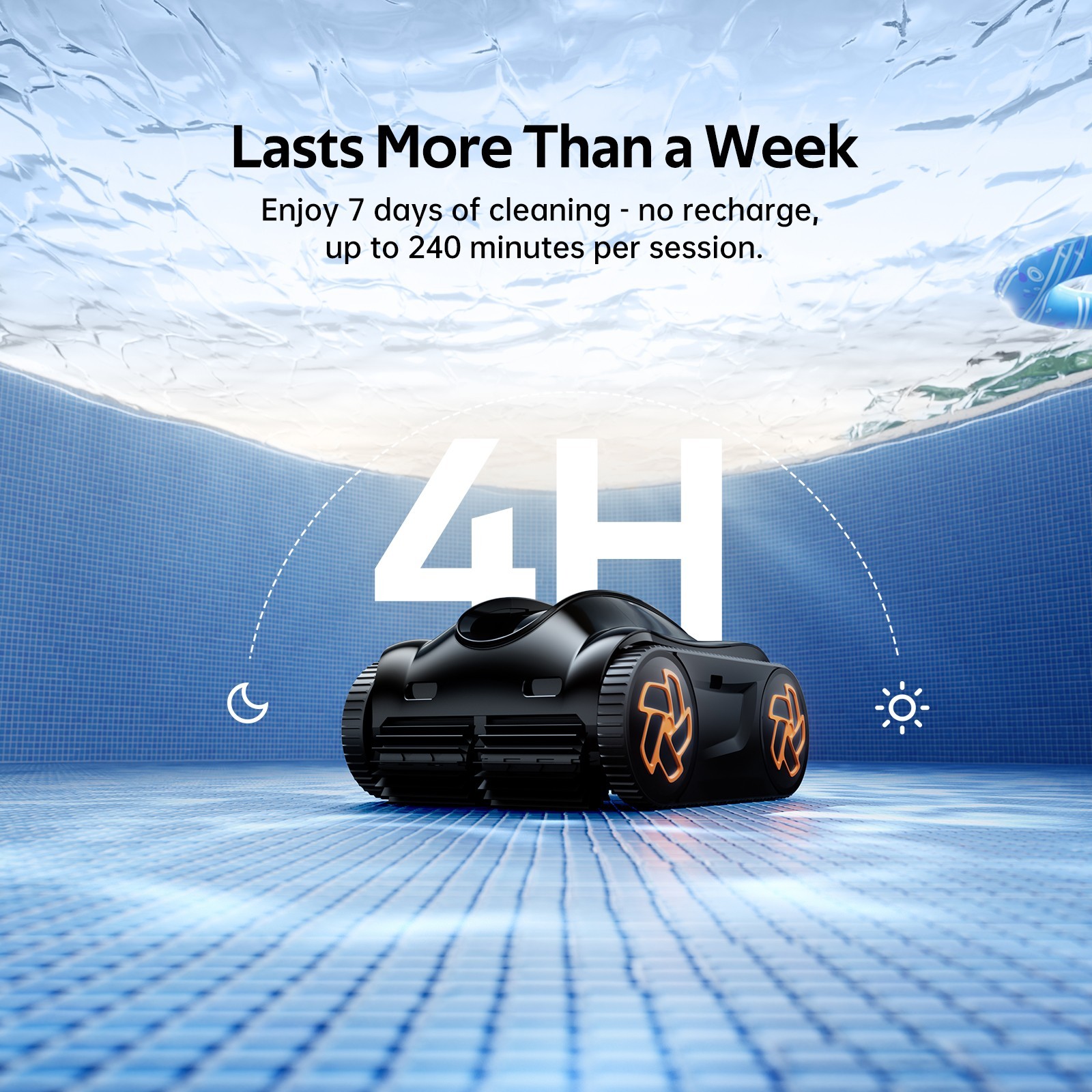iGarden Pool Cleaner K40,4H Cordless Robotic Pool Vacuum For Inground Pools