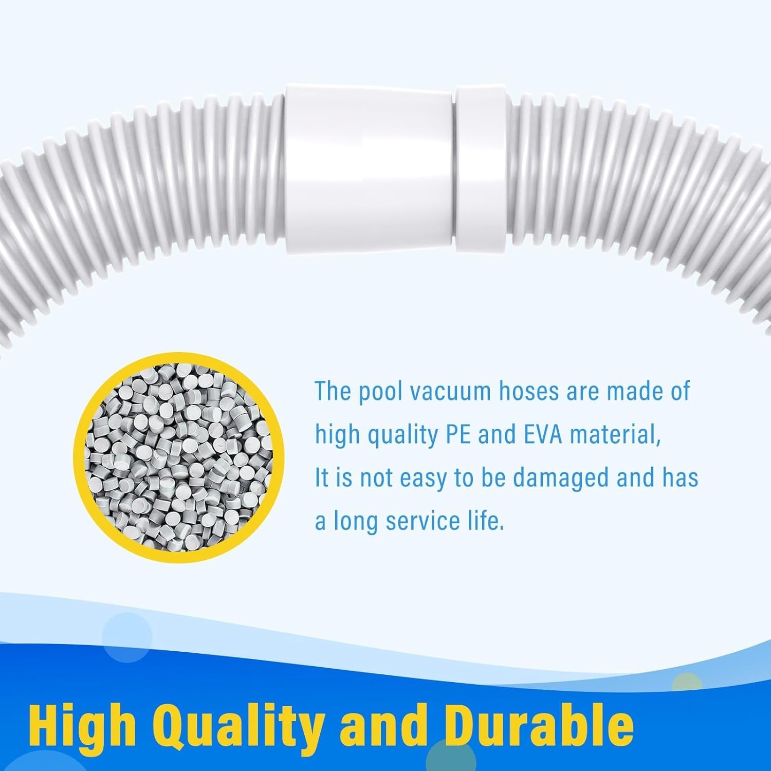 Durable 48&Prime; Pool Vacuum Hose Set – Perfect for Automatic Cleaners, 3 Count