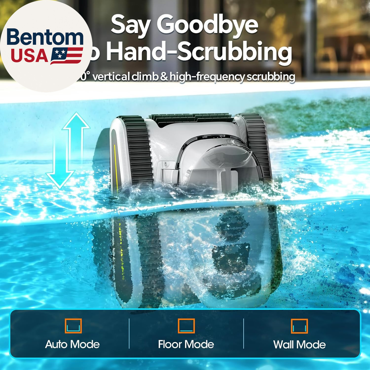 Pool Vacuum for Inground Pools & above Ground Pool, Cordless Robotic Pool Cleane