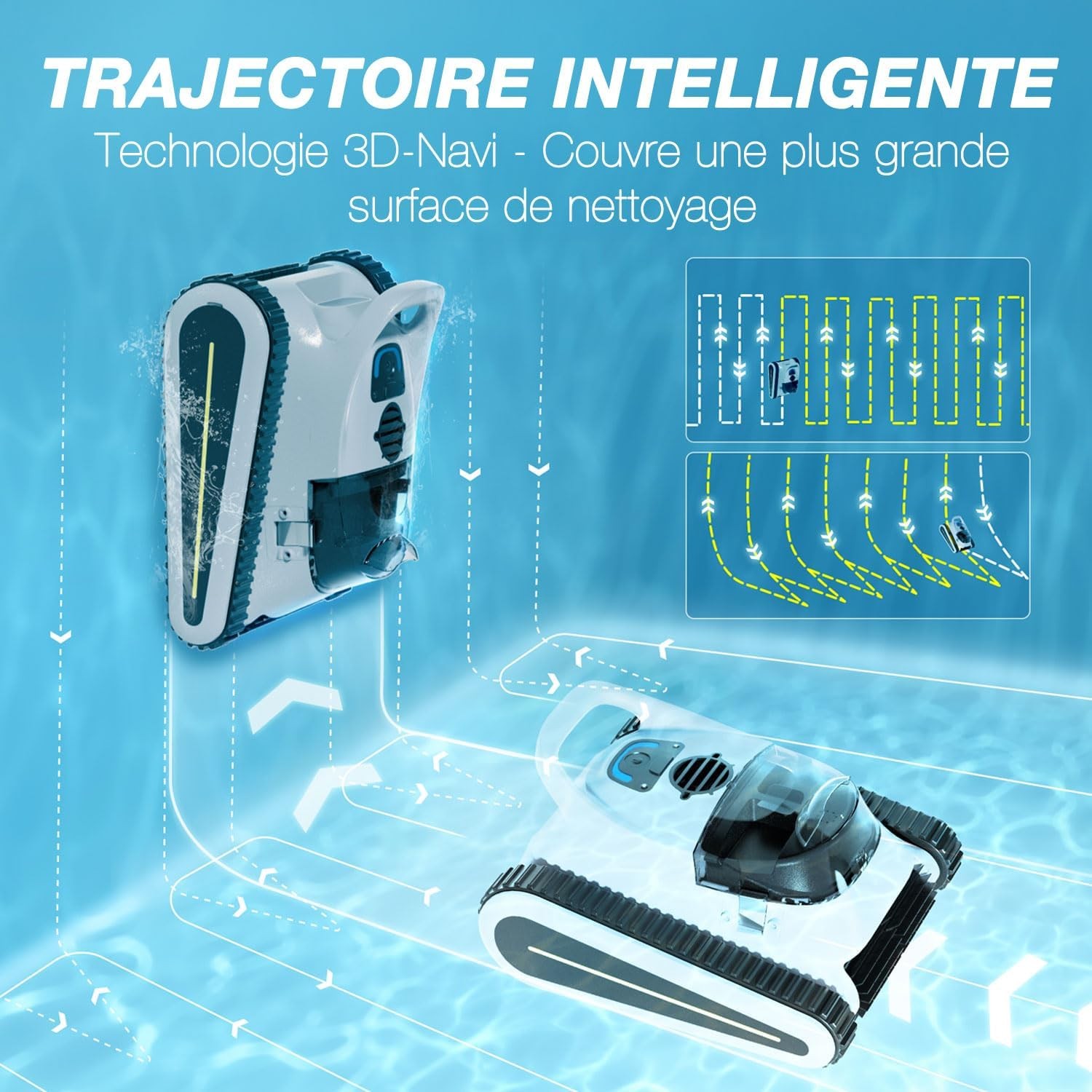 Seauto Abys 300 Cordless Robotic Pool Cleaner – Floor, Wall & Waterline
