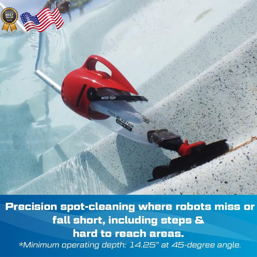 POOL BLASTER Pulse XL 350 Cordless Pool Vacuum, up to 60 Min Runtime XL Capa