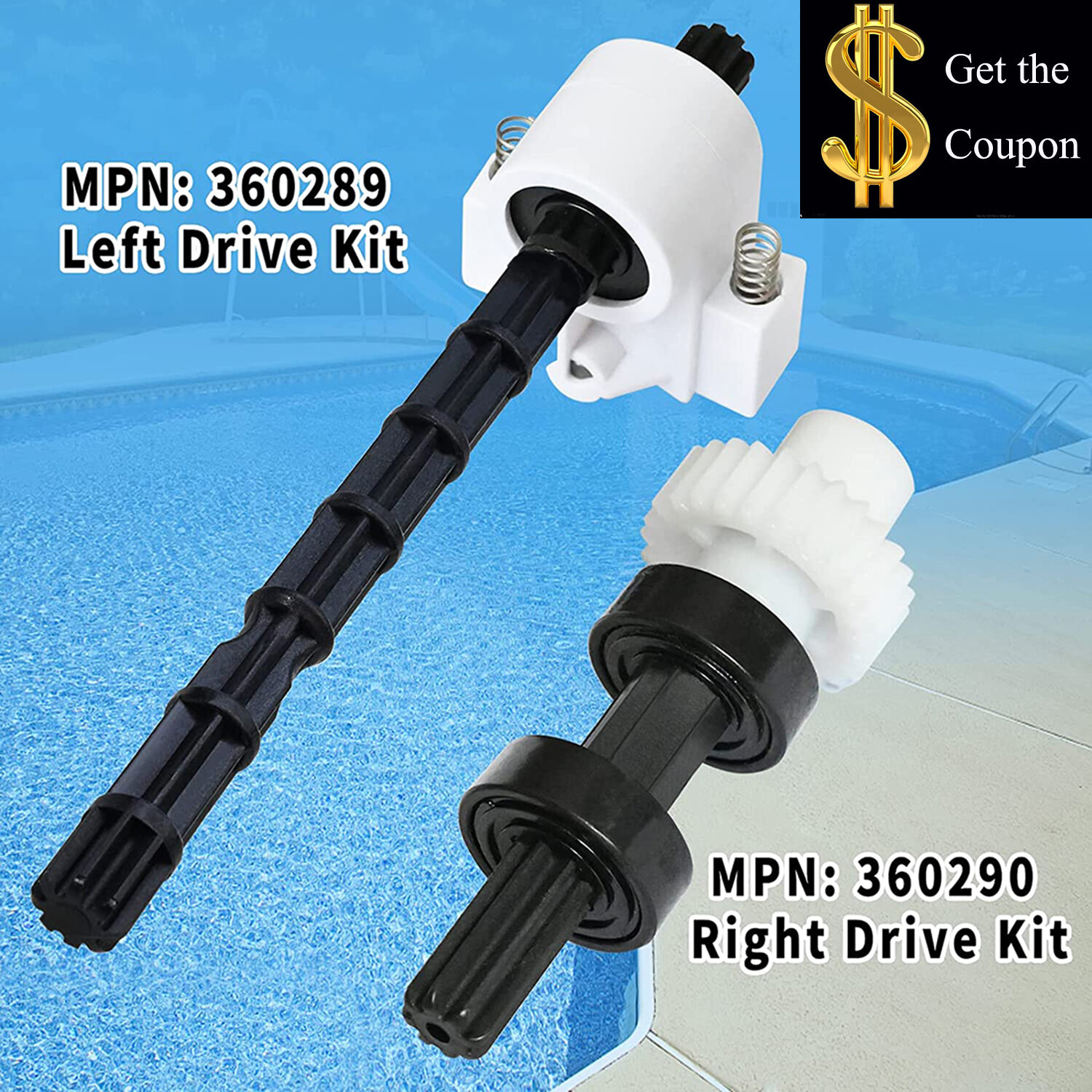 360290 360289 Left Right Drive Kit for Pentair Rebel Kreepy Krauly Warrior Pool