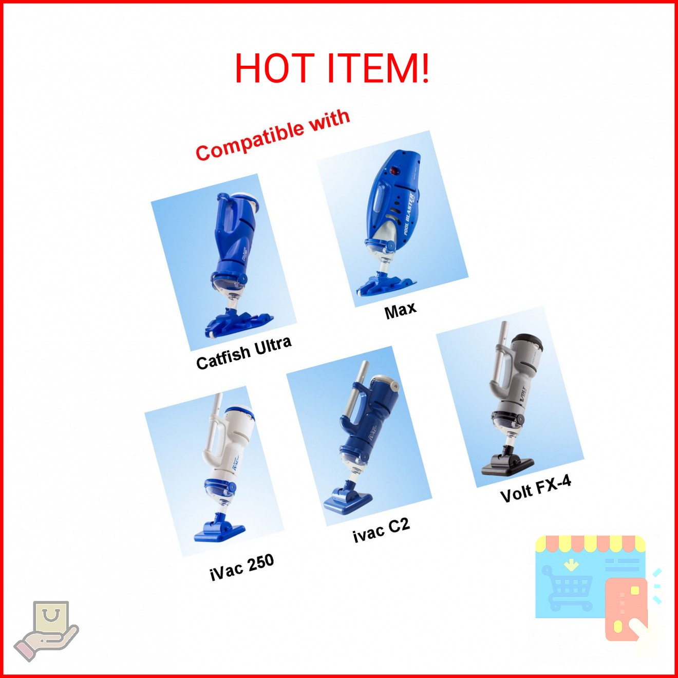 ATIE Handheld Pool Vacuum Cleaner Sand & Silt Filter Bag – Compatible with Pool