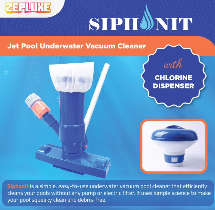 Zepluxe Hand Held Portable Vacuum Pool Cleaner for Above Ground Pools- Ideal …