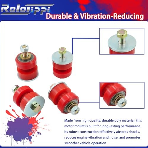 4 Pack Motor Mount Poly Bushing Replacement Kit for Peterbilt 379 1987-2007,