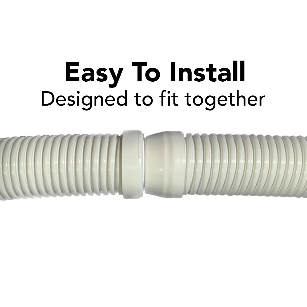 Puri Tech Pool Cleaner Vac Hose Kreepy Krauly Barracuda 1.5 in x 4 ft White 5 pk