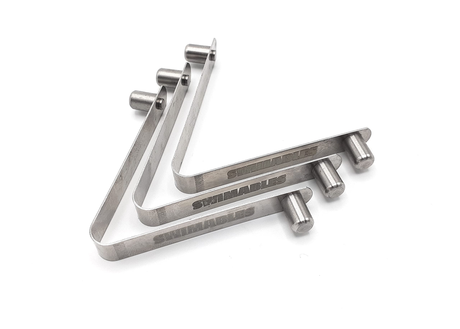 Stainless Steel Universal V-Clip for Pool Skimmer/Nets Brushes or Poles 3-Pack