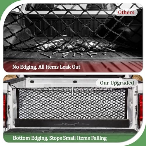 3-Layer Cargo Net Zipper Bag Truck Bed Net for for Honda Ridgeline 2017-2026