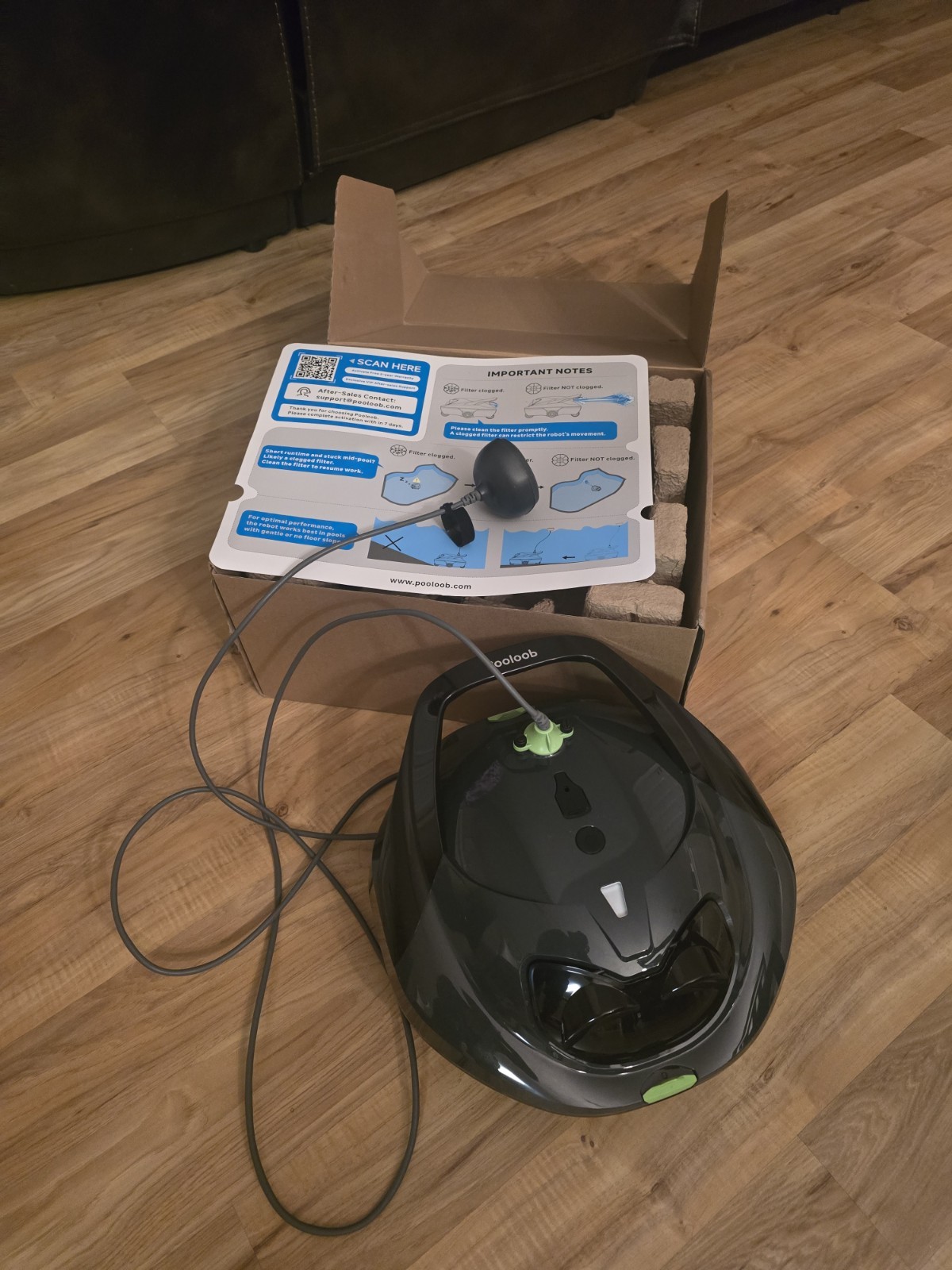 Pooloob PF1 Cordless Pool Vacuum Cleaner Robot: 150 Min Runtime, Triple Layer…