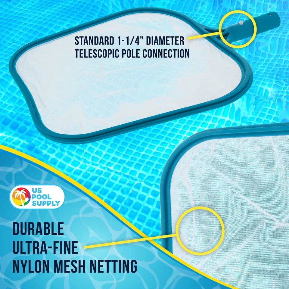 1pc Swimming Pool Leaf Skimmer Net – Ultra Fine Mesh Netting