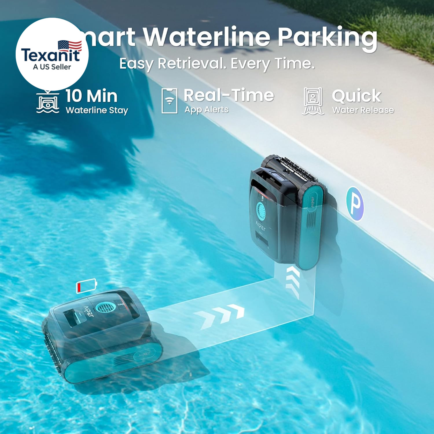 Scuba V3 AI Vision Cordless Robotic Pool Cleaner, 10X Faster Pool Cleaning with