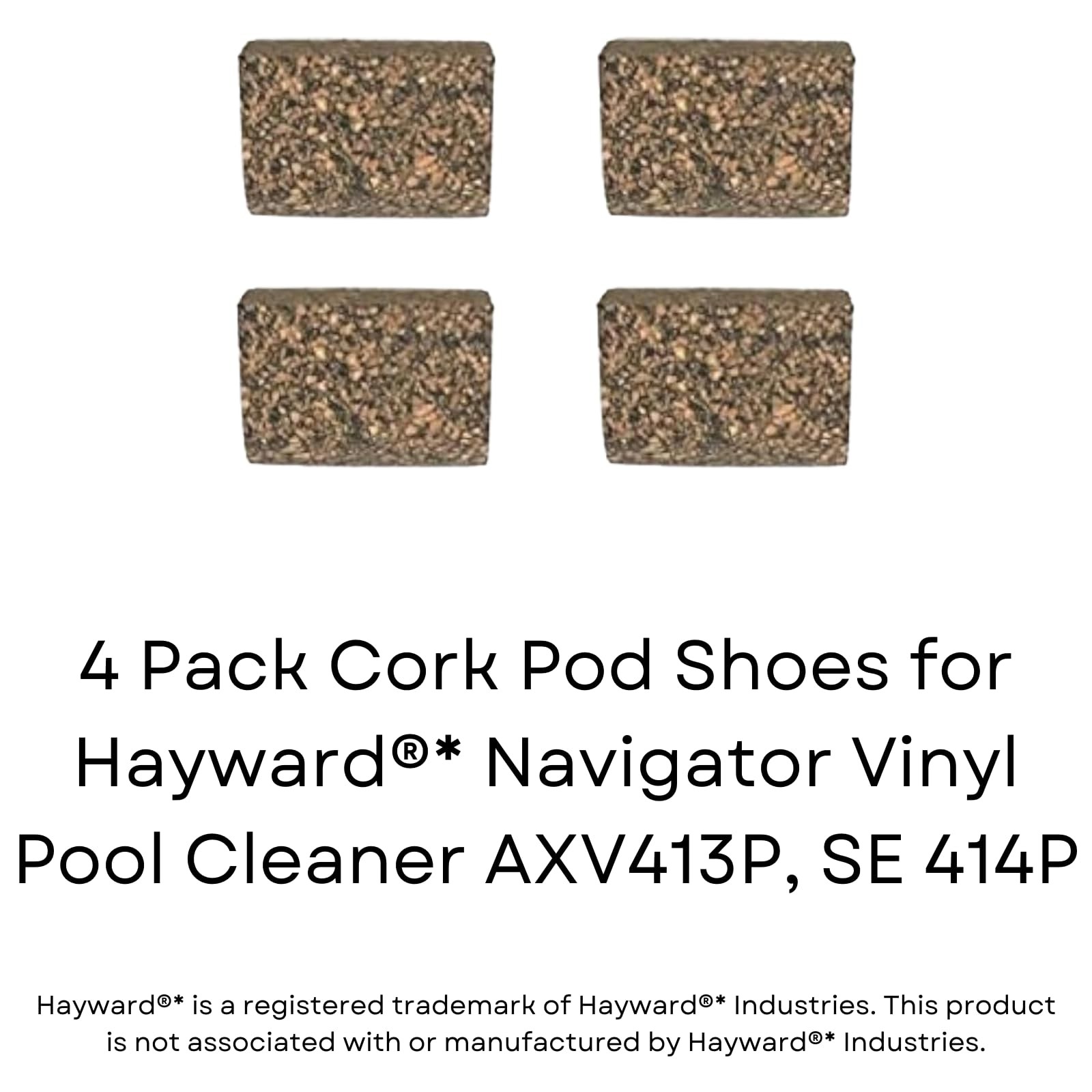 4 Pack Cork Pod Shoes for Hayward® Navigator Vinyl Pool Cleaner AXV413P, SE…