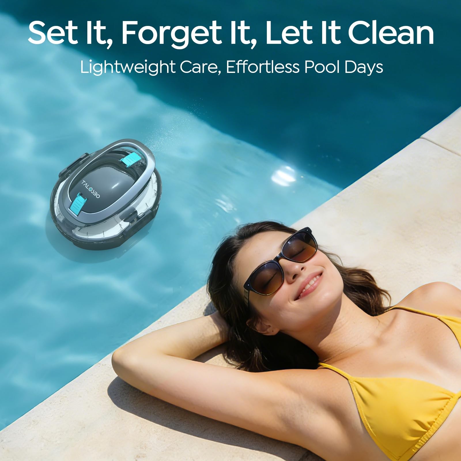 TALOSBO S2 Powerful Cordless Pool Vacuum for Above-Ground & Flat Pools