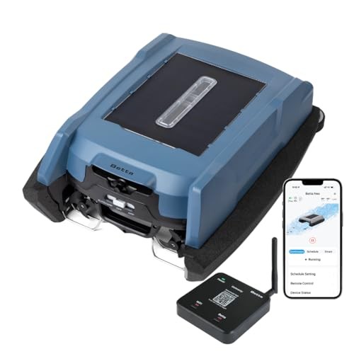 Betta Neo Solar-Powered Robotic Pool Skimmer with App Control & Ultra Long Blue