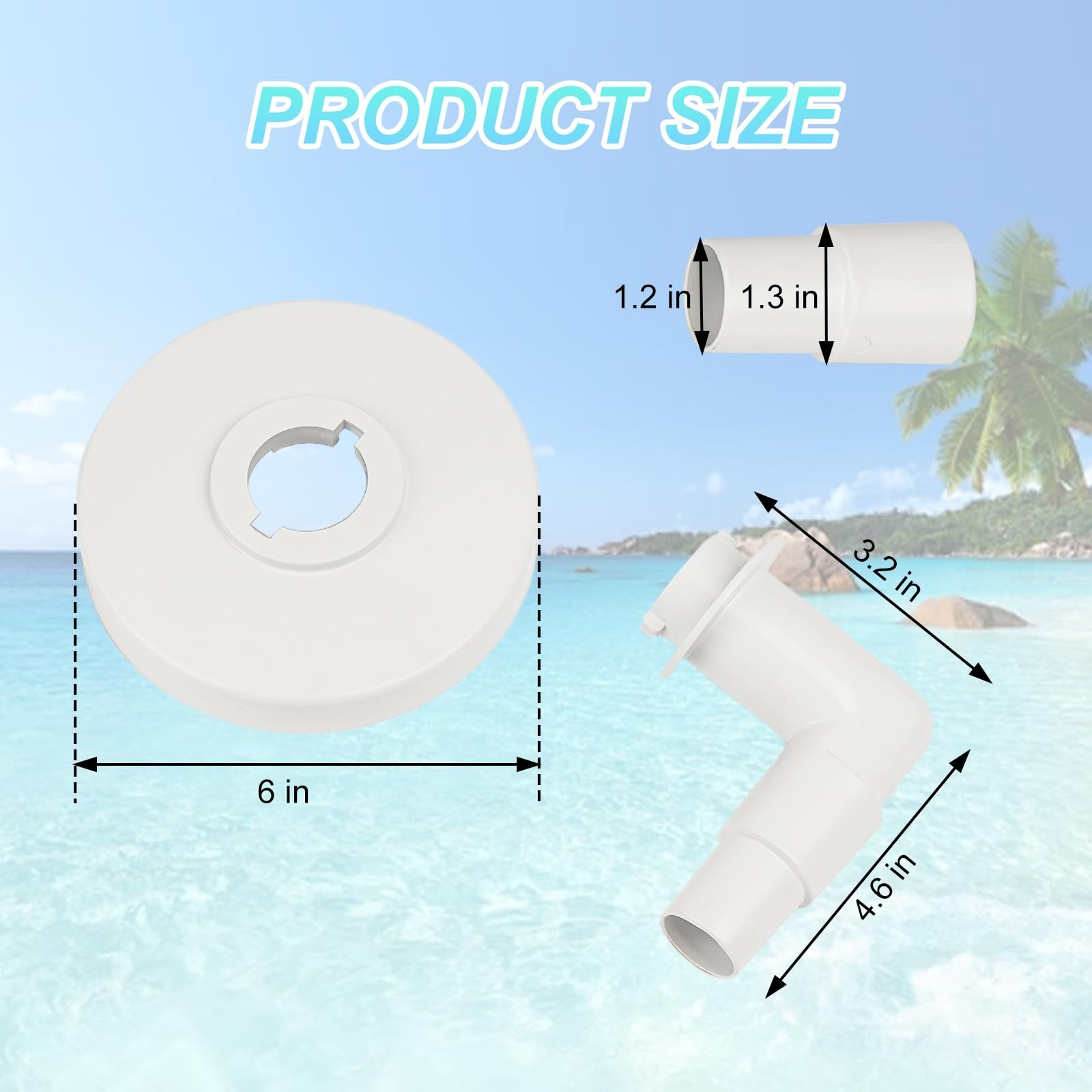 Pool Skimmer Vacuum Plate Replacement for Hayward SP1090 SP1091 SP1092, 6in