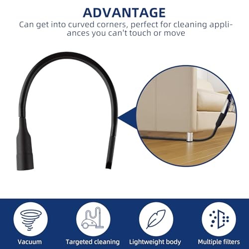 25&Prime; Flexible Vacuum Crevice Attachment Tool for Vacuum Hoses All 1-1/4&Prime; or 1