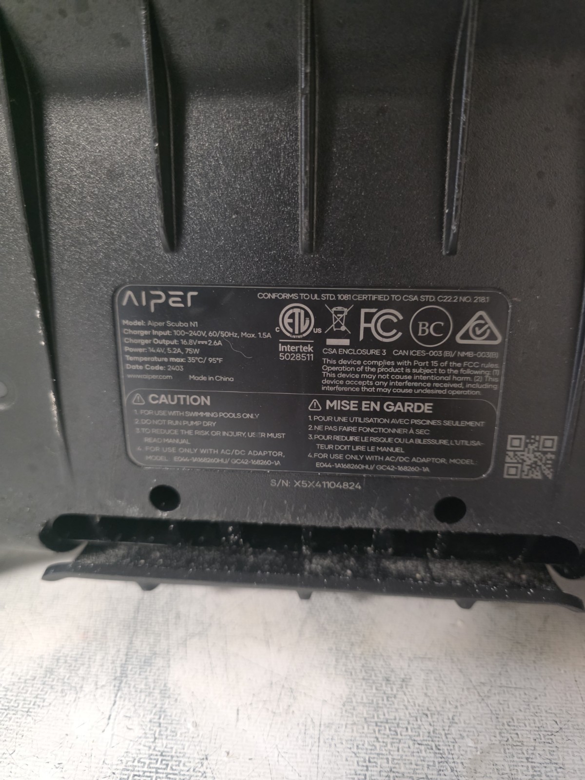 AIPER Scuba N1 Robotic Pool Vacuum Cleaner Cordless TESTED