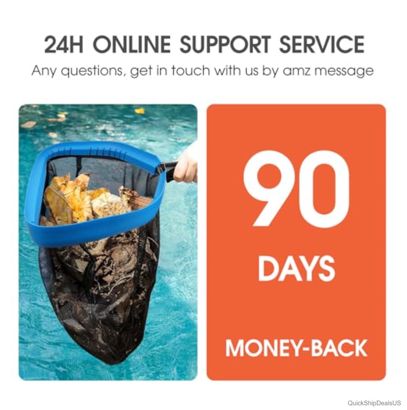 Pool Skimmer Net Heavy Duty Fine Mesh Deep Bag Aluminum Frame for Inground