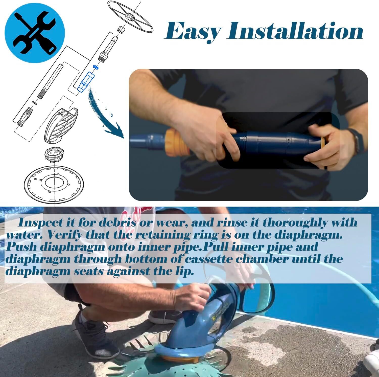 W70345 Cassette Chamber Assembly for Zodiac Baracuda G3 pool cleaner