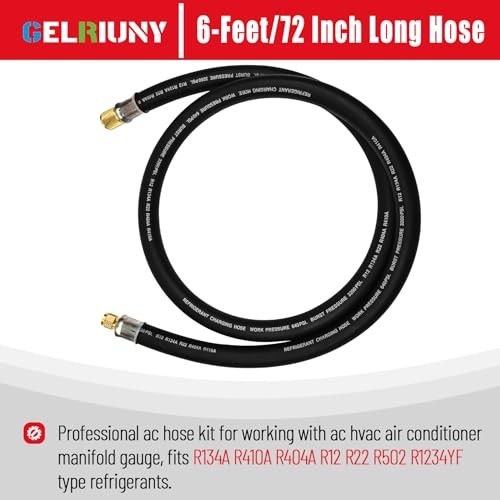 2026 Upgrade 1/2&Prime;HVAC Vacuum Hose,High-Flow Vacuum Certified 1/2&Prime; to 1/4&Prime;
