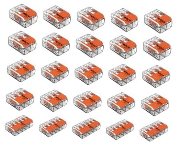 25pc 2 Port (10) 3 Port (10) 5 Port (5) 221 Splicing Connector, Lever-Nut