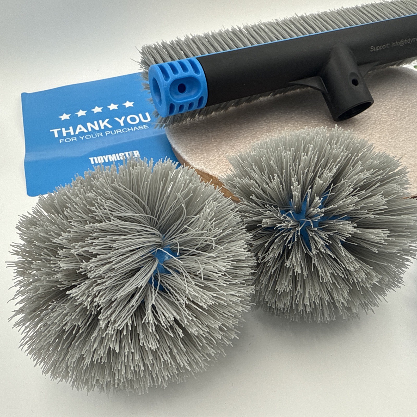 20 » 2 in 1 Pool Brush Head Cobweb Duster Heavy Duty Pool Cleaning Detachable…